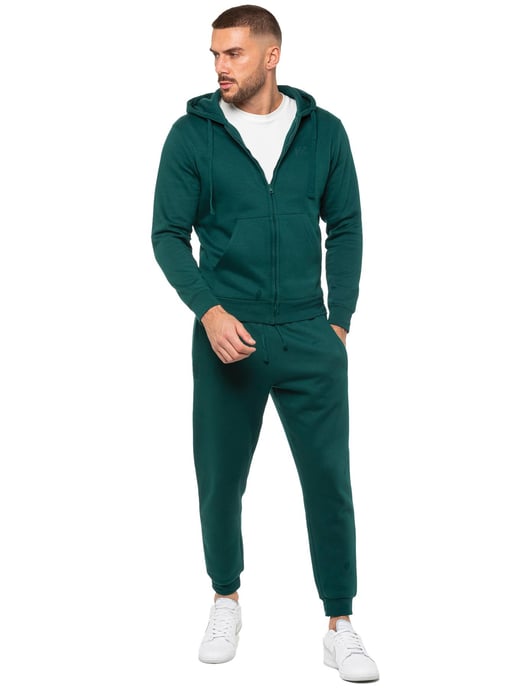 Enzo | Herren Zip Hoodie Trainingsanzug Set - Grün - Image 4