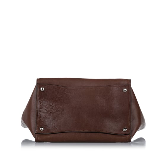 Vintage Prada Twin Pocket Leather Satchel Brown - Image 4