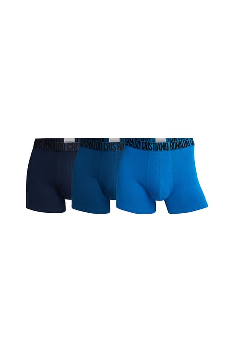 Bio-Baumwolle 3er-Pack Blau Herrenboxershorts - Image 1