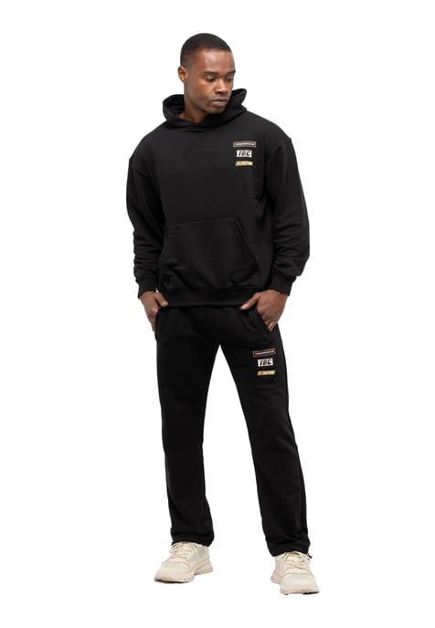 Tom Barron Men's Embroidered Badge Casual Tracksuit Oversize