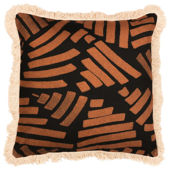 Paoletti Oromo Gedruckter Geometrischer Fransen-Kissenbezug - Image 1