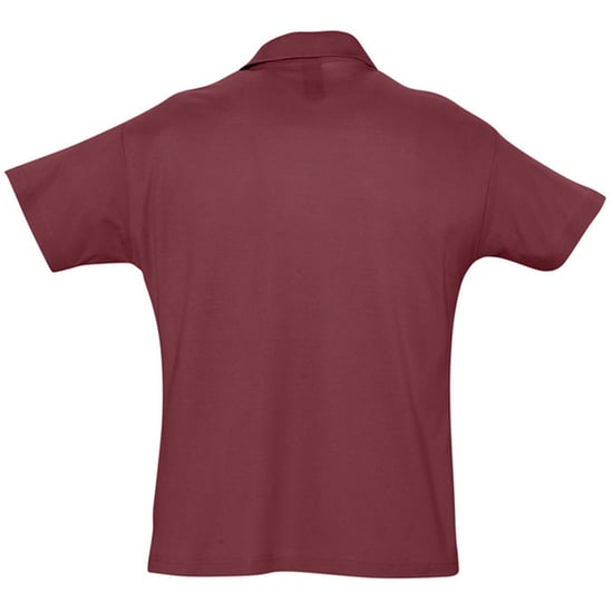SOLS Herren Sommer II Pique Kurzarm-Poloshirt (Burgund) - Image 2
