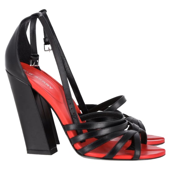 Burberry Hove Chunky Heel Flip-Flops aus schwarzem Rindsleder - Image 1