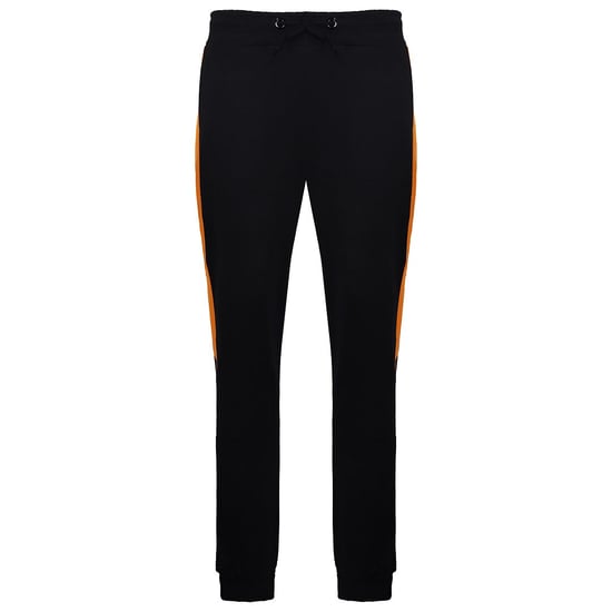 Devote London Ronnie Mens Black/Orange Track Pants