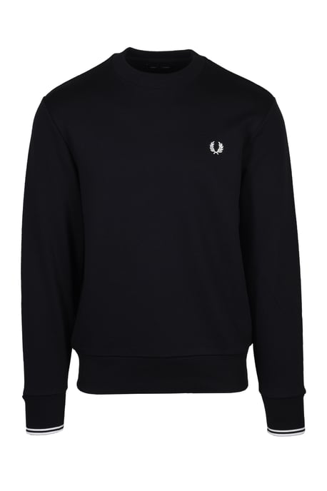 Sweat col rond Fred Perry Pour Homme en Noir - Image 1