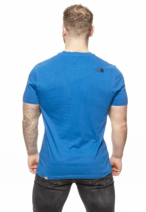 The North Face Mens SS einfache Kuppel T Shirt Bomber blau - Image 2