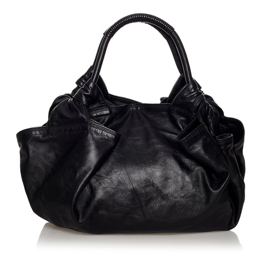 Vintage Loewe Nappa Aire Leather Tote Bag Black - Image 3