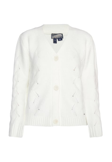 Dreimaster Strickjacke Damen Wollweiss - Image 1