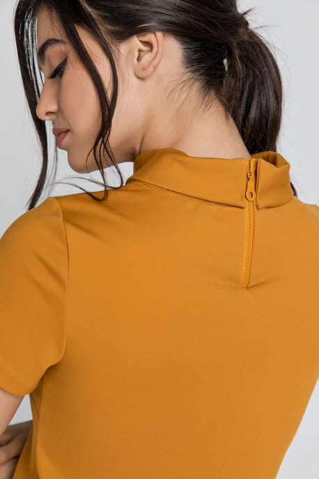 Short Sleeve Mustard Top