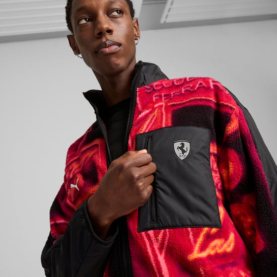 PUMA Mens Scuderia Ferrari Race Neon Energy Fleece Jacket