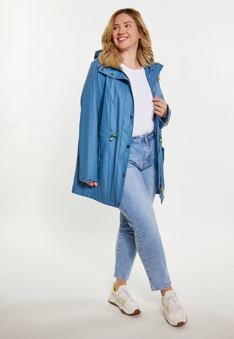 Schmuddelwedda Regenmantel Damen Stahlblau - Image 2