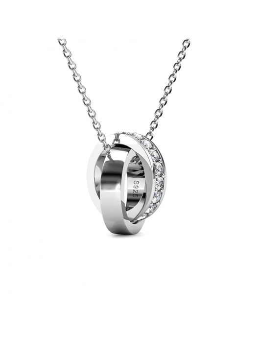 Kreis Hoop-Anhänger - Silber und Kristall - Image 4