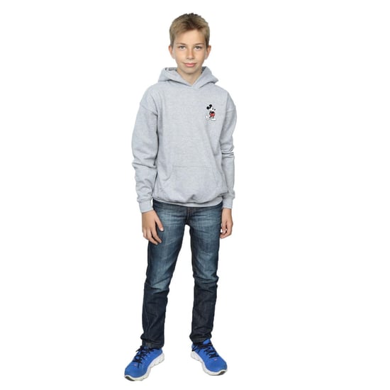 Disney Jungen Mickey Mouse Kickin Retro Chest Hoodie (Sport grau) - Image 5