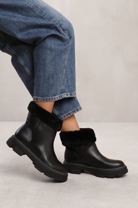 Wheres That From Womens 'Eva' Ankle Boot With Fur Lining