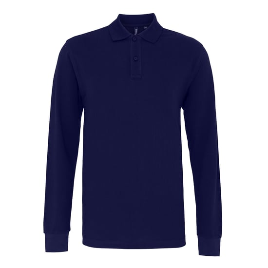 Asquith & Fox Herren Classic Fit Langarm-Poloshirt (Marine) - Image 1
