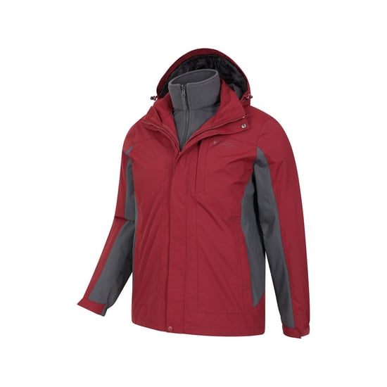 Mountain Warehouse Herren Thunderstorm 3 in 1 Wasserdichte Jacke (Rot) - Image 6