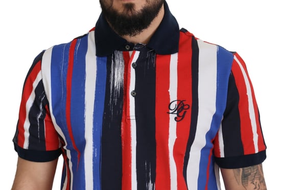 Dolce & Gabbana Mehrfarbiges Baumwoll-Polo-Shirt für Herren - Image 2