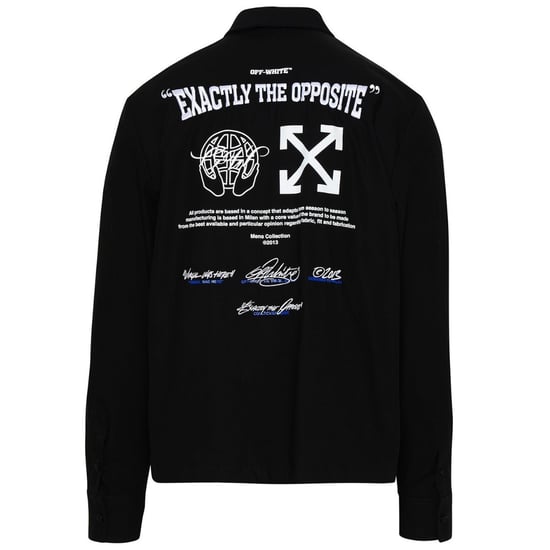 Off-White Exact Opposite Hybrid-Hemd mit Reißverschluss in Schwarz - Image 2