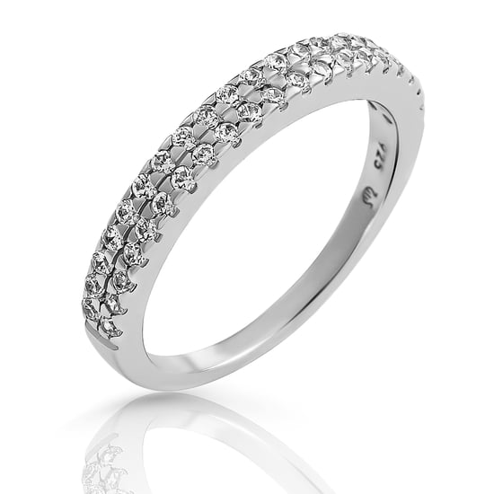 Orphelia 'Glam' Women's 925 Sterling Silver Ring - Silver ZR-7536