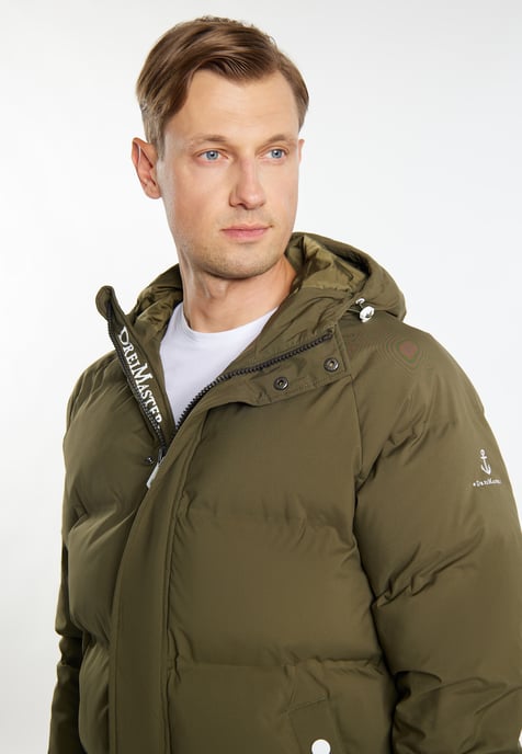 Dreimaster Winterjacke mit Wattierung Herren militärisch oliv - Image 5