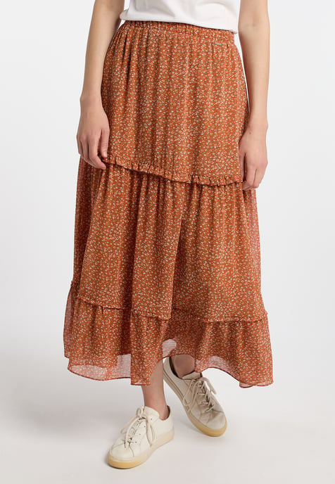 Dreimaster Rock Damen Orange Mehrfarbig - Image 3