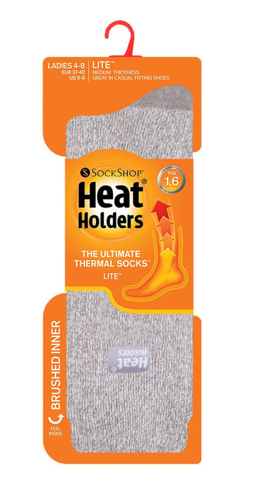 Heat Holders Lite - 3 Paar Multipack Womens Thermal Socks für den Winter | Dünne & warme Socken für Kleidersocken - Silber - Image 2