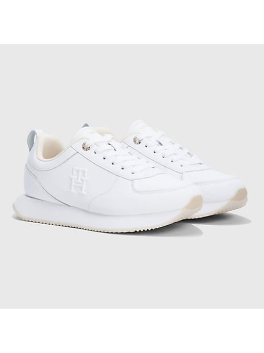 Tommy Hilfiger Sneakers, lässige Leder-Laufschuhe, Weiß - Image 1