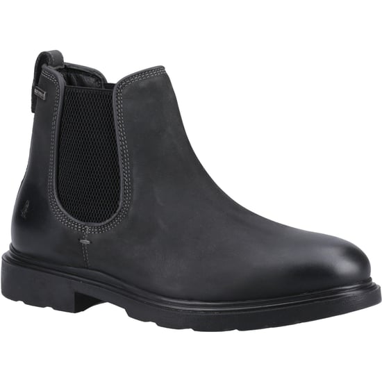Hush Puppies Preston Chelsea Leder Herren Schwarz Stiefel - Image 1