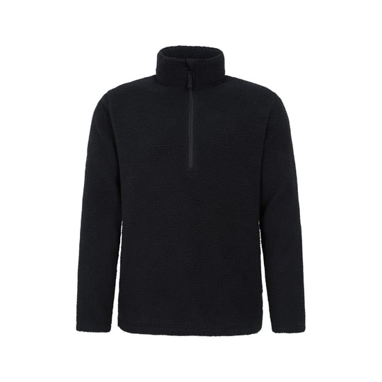 Mountain Warehouse Herren Ted Borg Fleeceoberteil mit halbem Reißverschluss (Schwarz) - Image 1