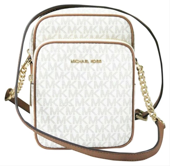 Michael Kors Jet Set Travel Signature Mittlere Logo Ketten Crossbody Flugtasche - Image 1