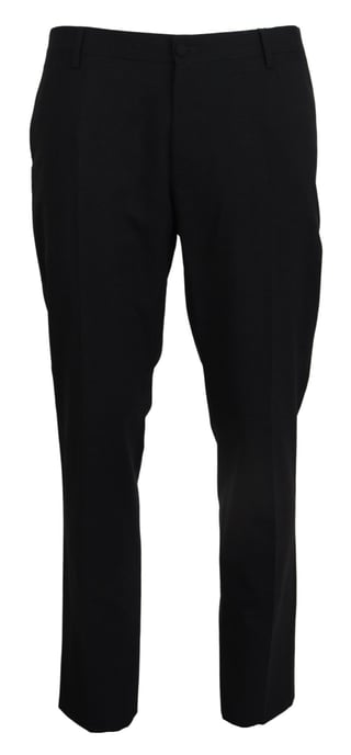 Dolce & Gabbana Graue Wollstretch-Anzughose für Herren im Slim Fit - Image 1