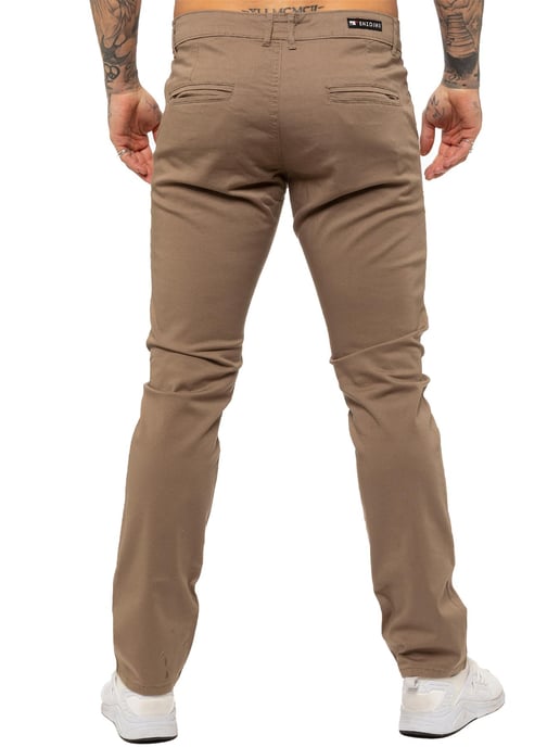 Enzo | Slim Fit Stretch Chino Jeans für Herren - Beige - Image 4
