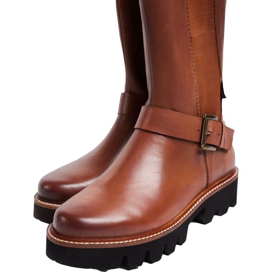 Pod Aleena Leder/Textil Damenstiefel Tan - Image 6