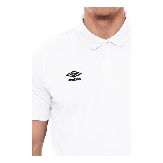 Umbro Boys Essential Polo Shirt (White/Black)