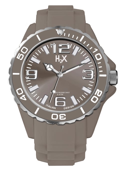 H2x Damen sg382dg2 Reef leuchtende, wasserfeste graue, weiche Gummi-Uhr - Image 1