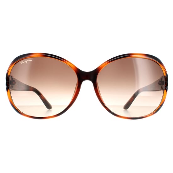 Salvatore Ferragamo Oval Damen Schildkröte Braun Verlauf SF770SA - Image 1