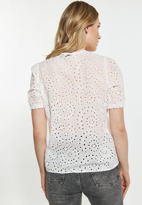 Dreimaster Bluse Damen Wollweiß - Image 4