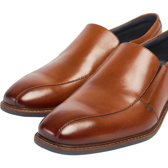 Pod Spear Leder Herren Cognac Slip-On Schuhe - Image 6