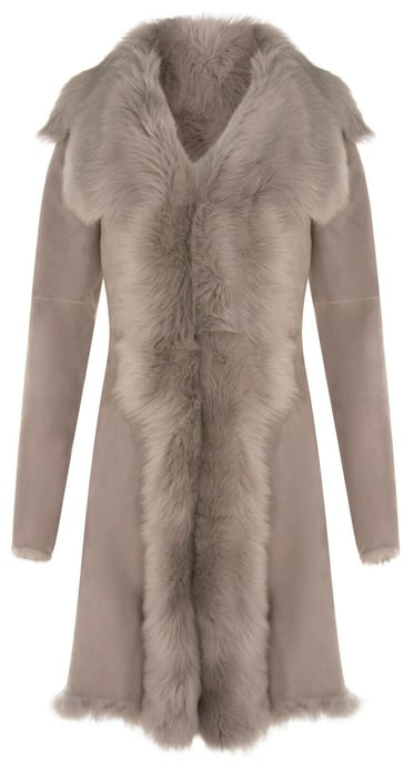 Womens Toscana Sheepskin Suede Trench Coat-Tbilisi
