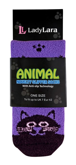 Damen / Damen flauschige Anti-Rutsch-Socken mit Tiermotiven - Image 2