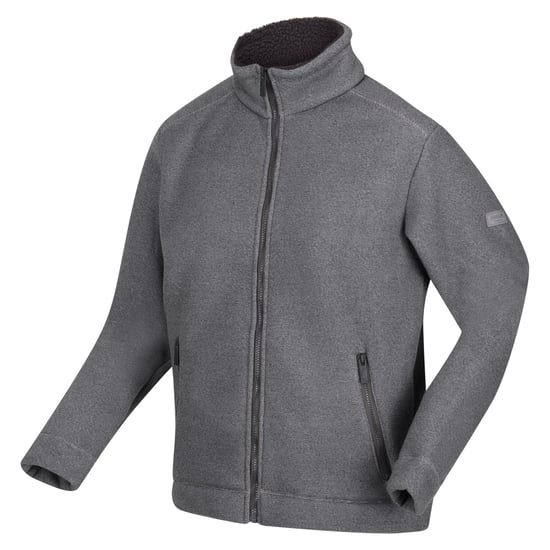 Regatta Mens Garrian II Full Zip Fleece Jacket (Storm Grey/Black)
