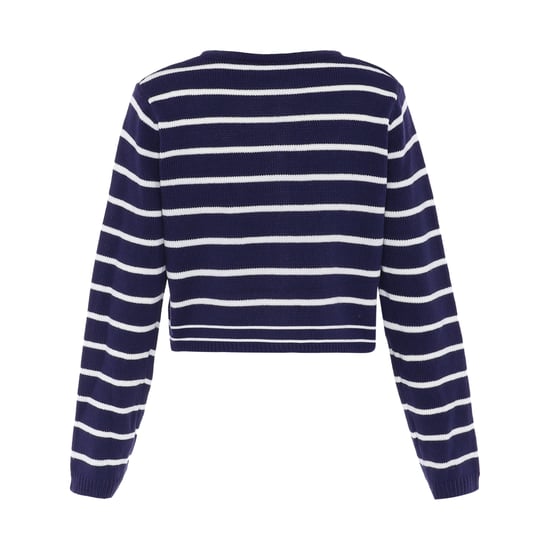 Dreimaster Cardigan Damen MARINE WEISS STREIFEN - Image 2