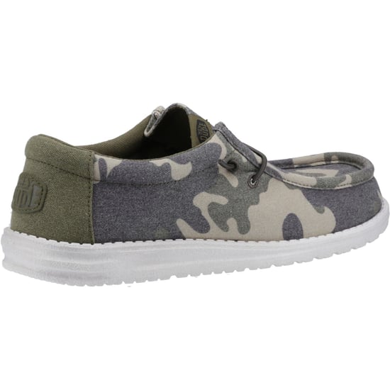 HEYDUDE Wally Washed Camo Polyester Herren Camo Bootsschuhe - Image 2