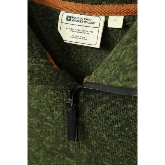 Mountain Warehouse - "Idris II" Fleece-Oberteil mit halbem Reißverschluss für Herren (Dunkel-Khaki) - Image 4