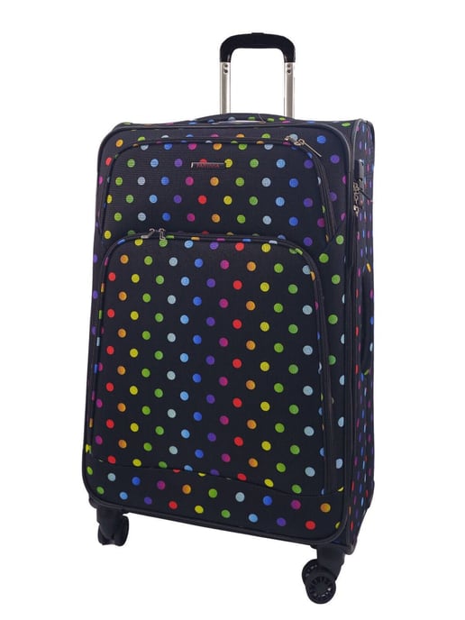 Lightweight Print 8 Wheel Luggage Travel Soft Suitcases