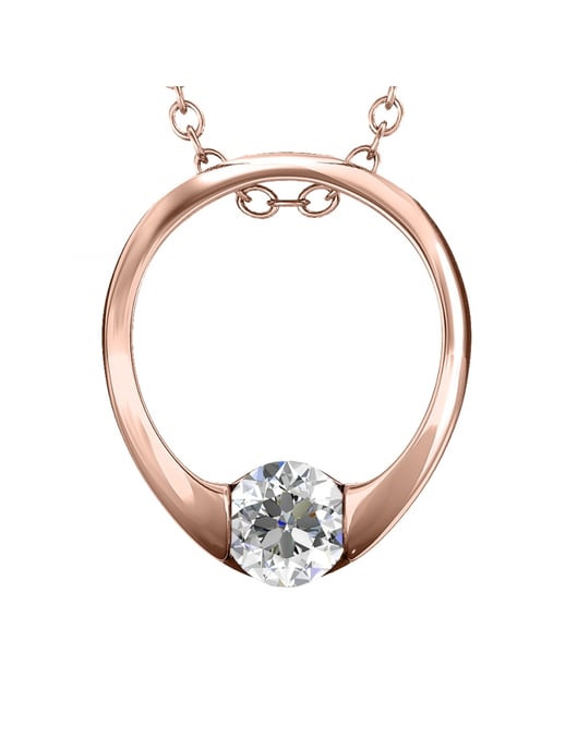 Mini-Ring mit Anhängern - Or Rosé et Cristal - Image 1