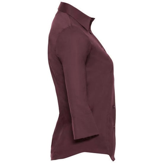 Russell Collection Ladies/Womens 3/4 Sleeve Easy Care Fitted Shirt (Port)