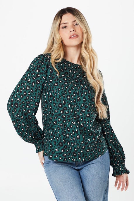 Animal Long Sleeve Blouse