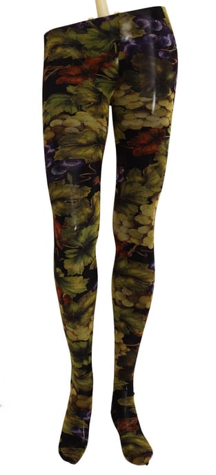 Dolce & Gabbana Women's Black Grapes Print Tights