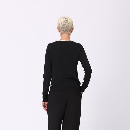 Vorne bedruckte Strickjacke - Image 5